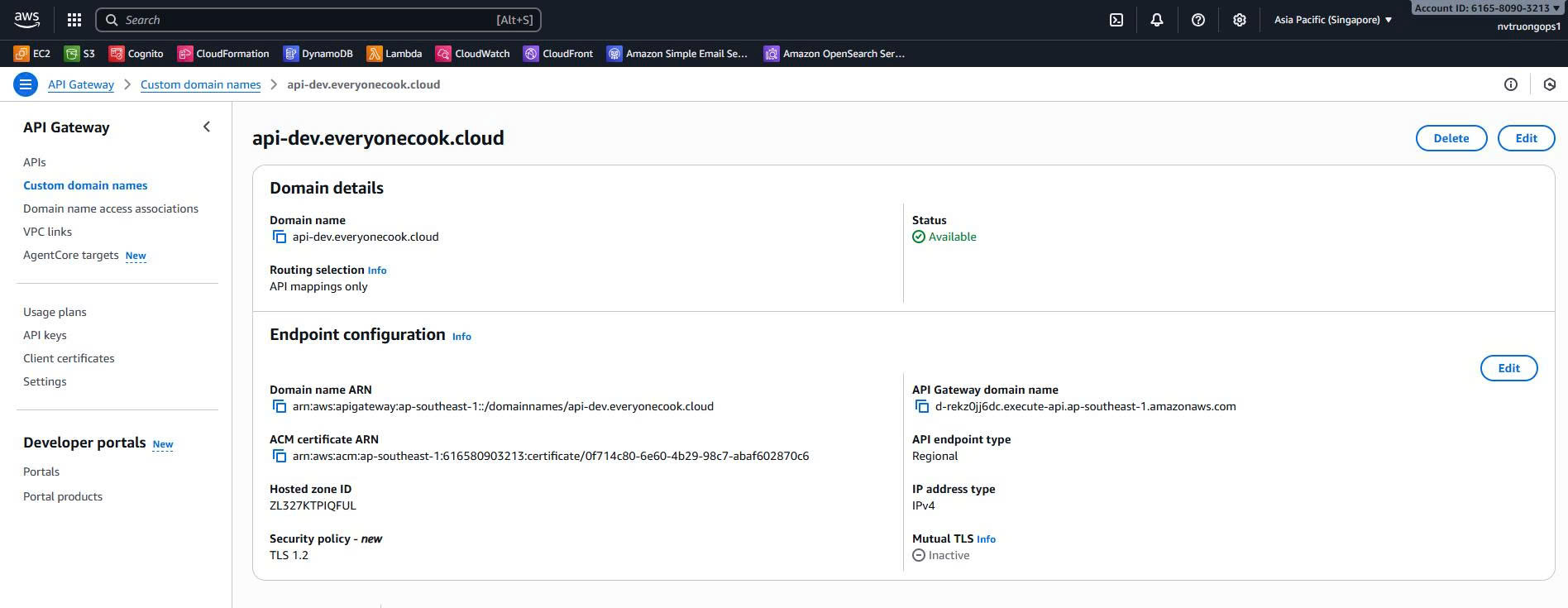 API Gateway Custom Domain