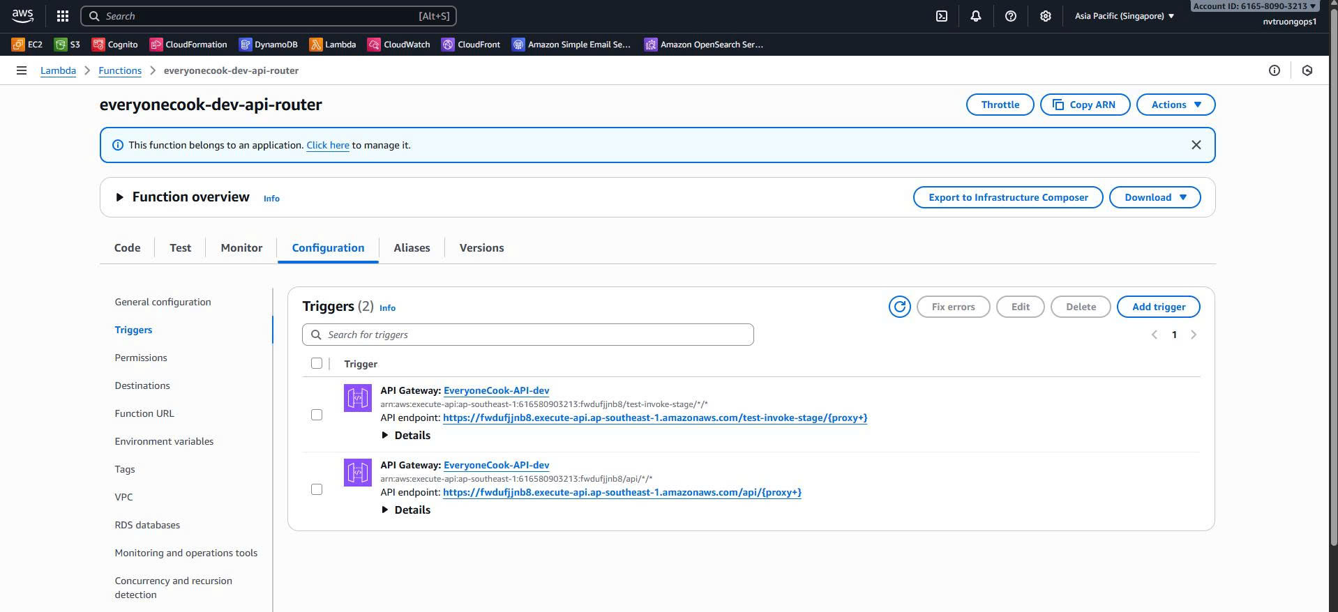 Lambda API Router Configuration
