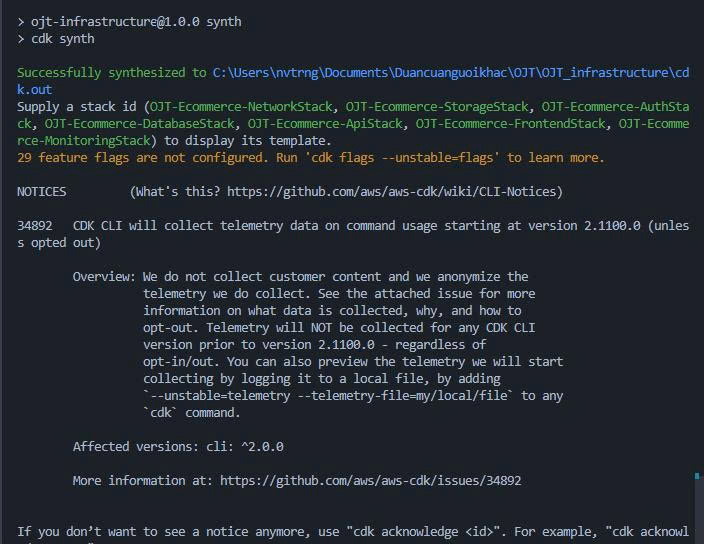 CDK Synth Output